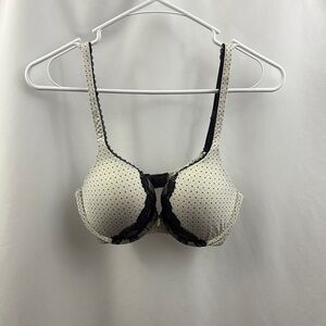 Body By Victoria’s Secret Padded Perfect Coverage 32D Bra Black White Polka Dot